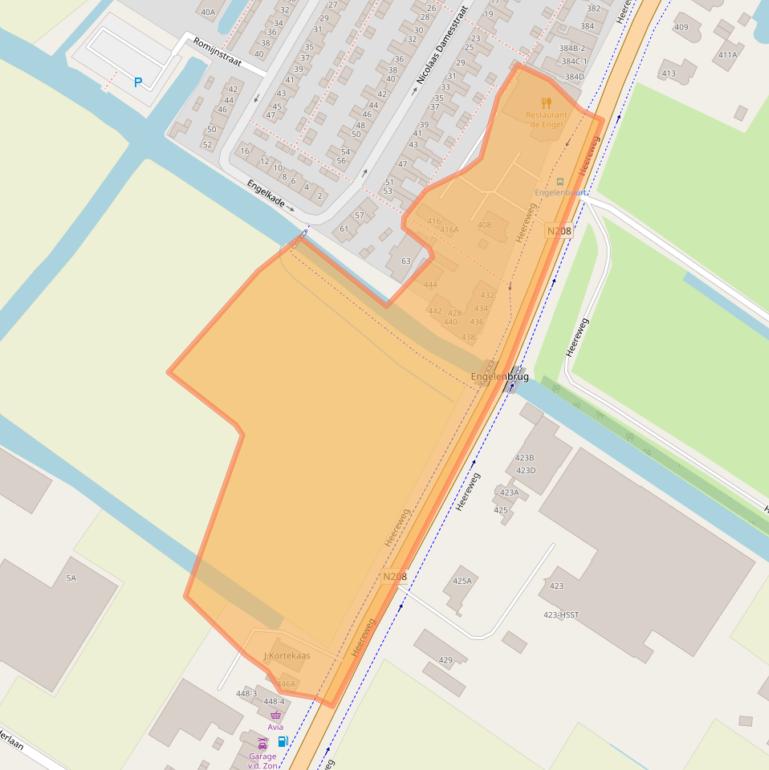 Kaart van postcodegebied 2161DG.