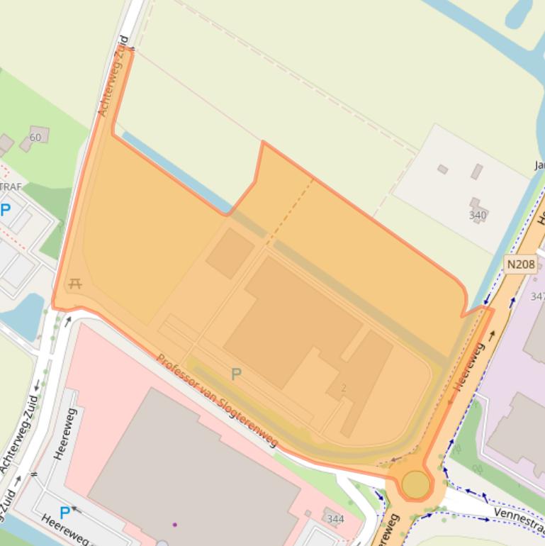 Kaart van postcodegebied 2161DW.