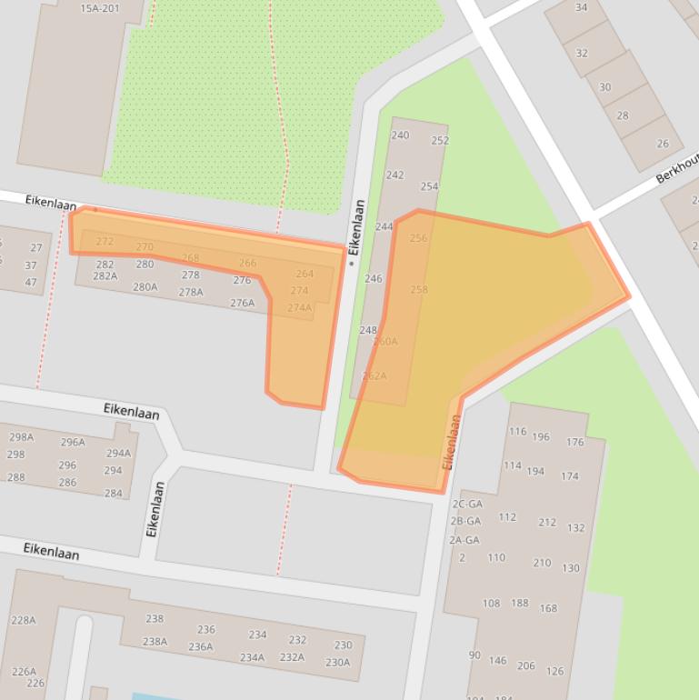 Kaart van postcodegebied 2161EJ.