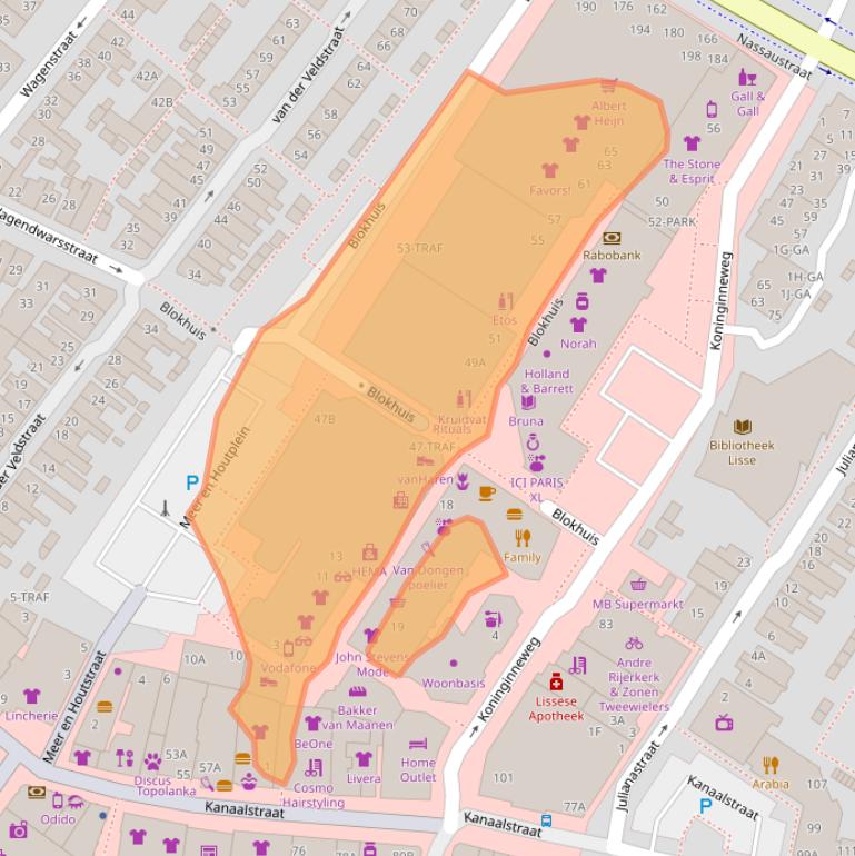 Kaart van postcodegebied 2161EV.