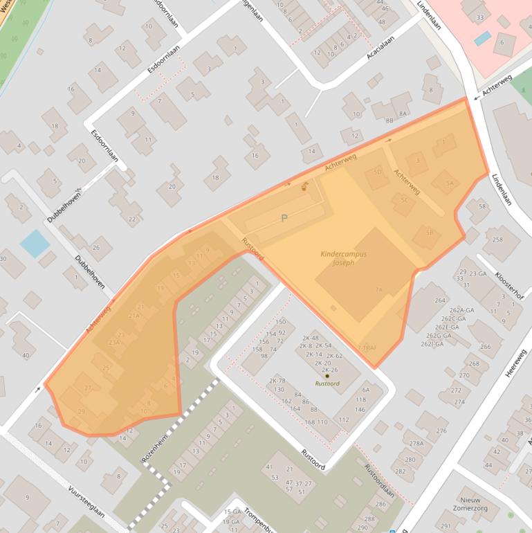 Kaart van postcodegebied 2161GA.