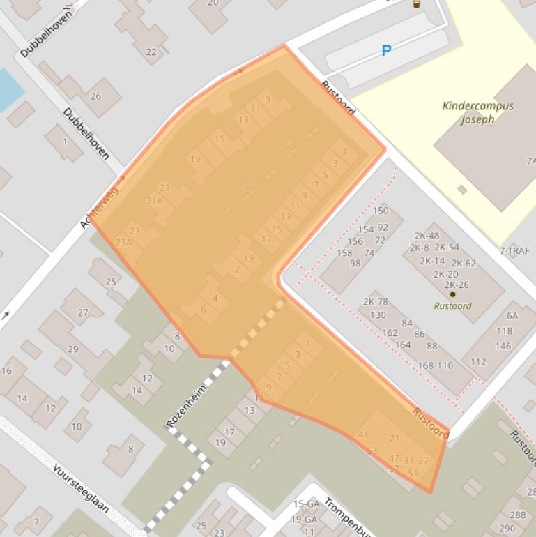 Kaart van postcodegebied 2161GC.