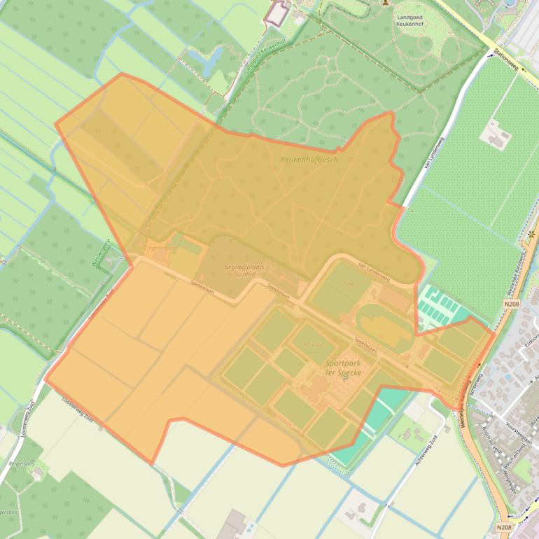 Kaart van postcodegebied 2161GH.