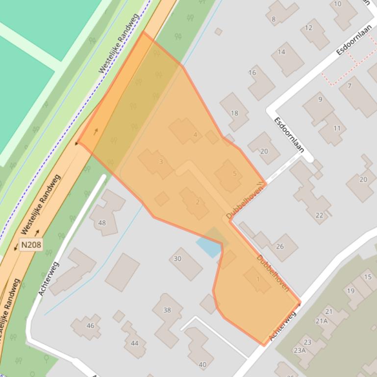 Kaart van postcodegebied 2161GK.