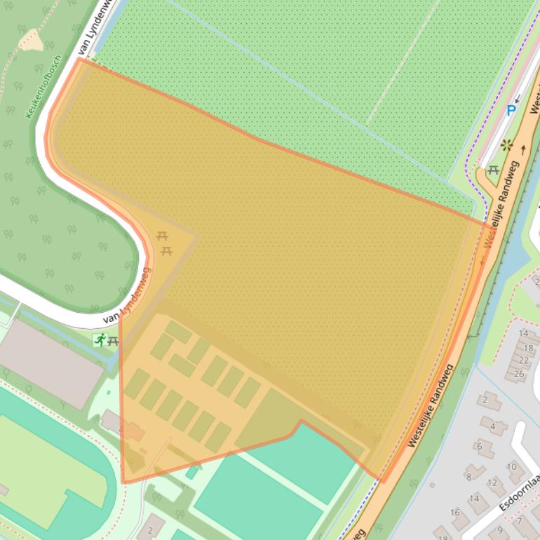 Kaart van postcodegebied 2161GL.