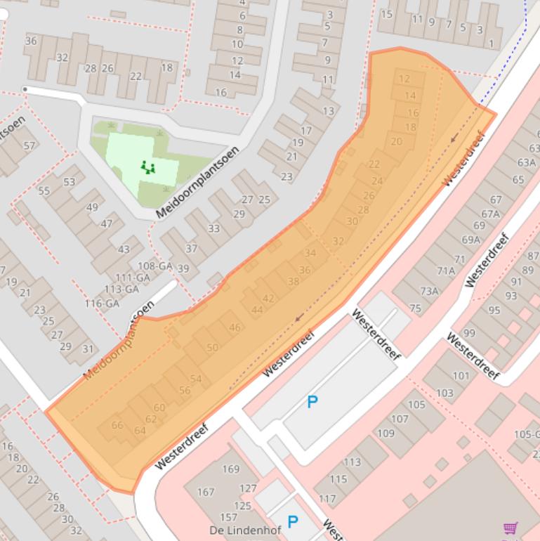 Kaart van postcodegebied 2161GN.