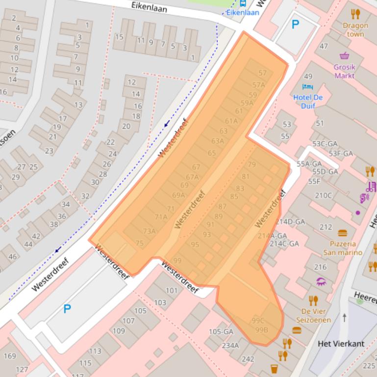 Kaart van postcodegebied 2161GP.