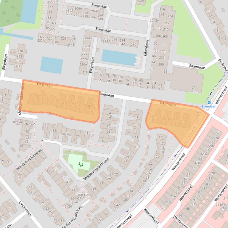 Kaart van postcodegebied 2161GZ.