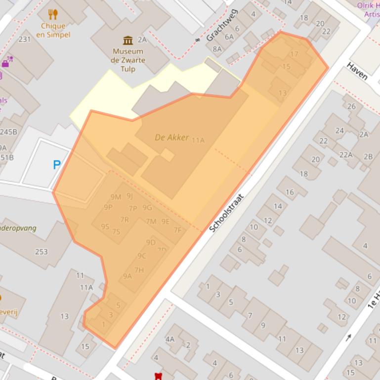 Kaart van postcodegebied 2161HB.