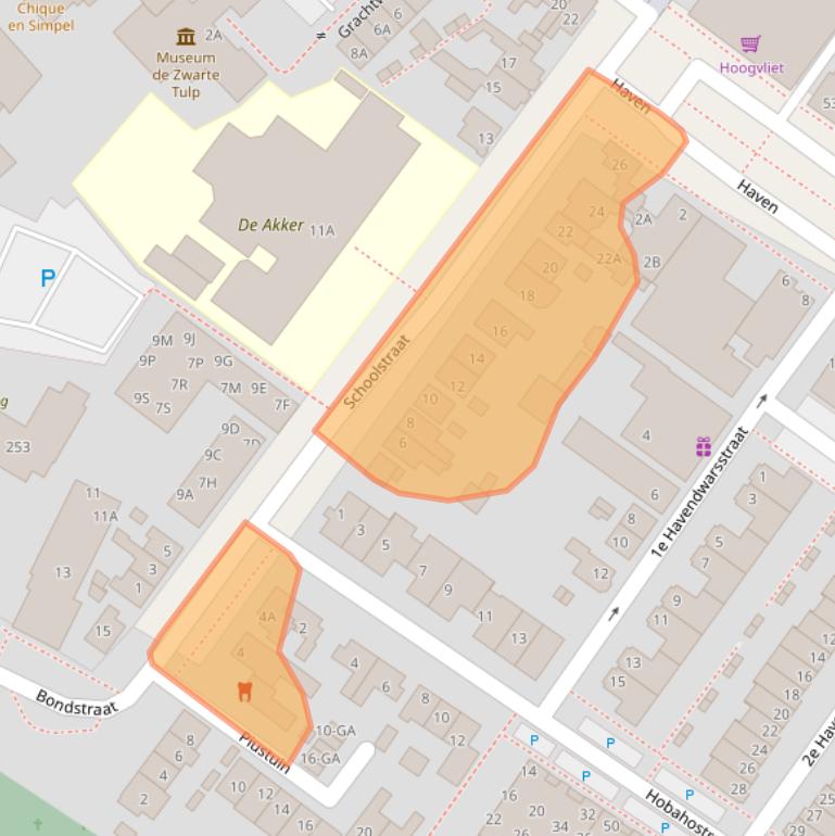 Kaart van postcodegebied 2161HC.