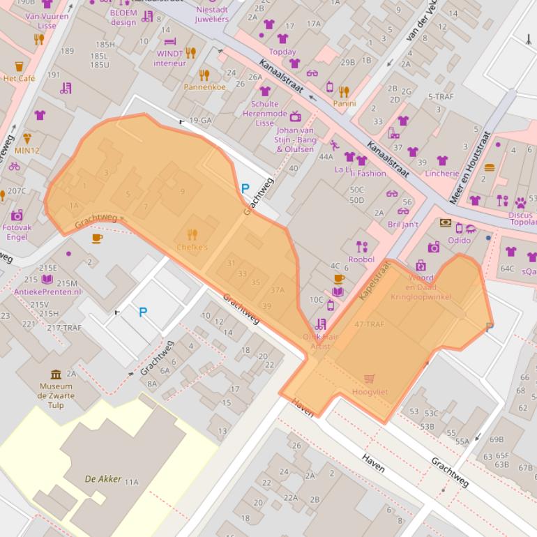 Kaart van postcodegebied 2161HL.