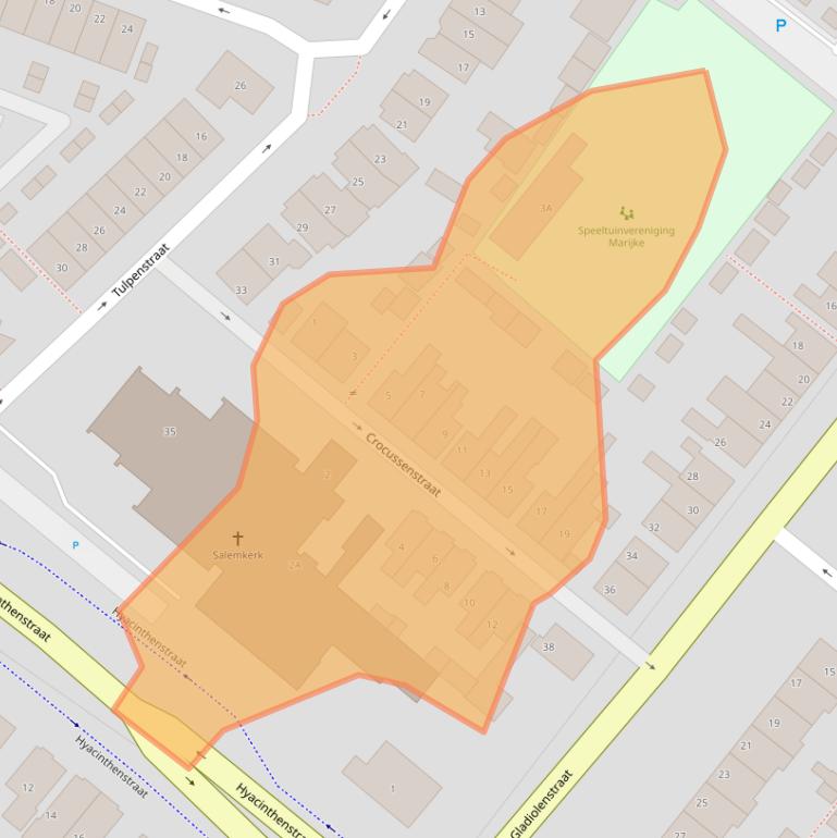 Kaart van postcodegebied 2161HV.