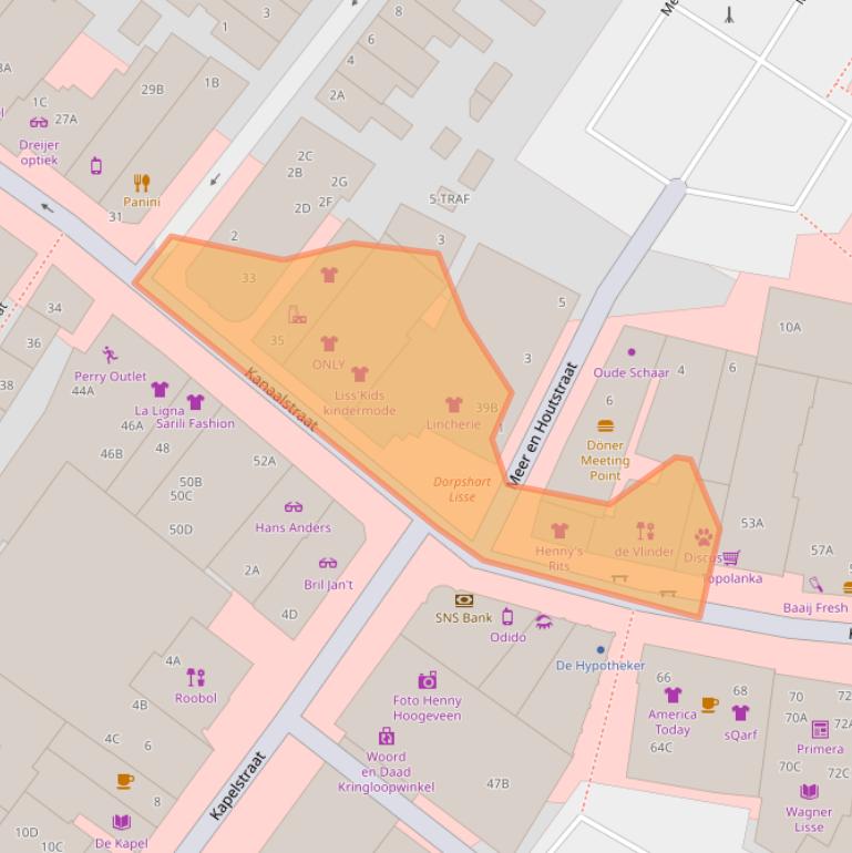 Kaart van postcodegebied 2161JB.