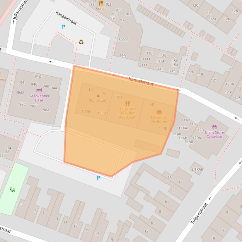 Kaart van postcodegebied 2161JR.