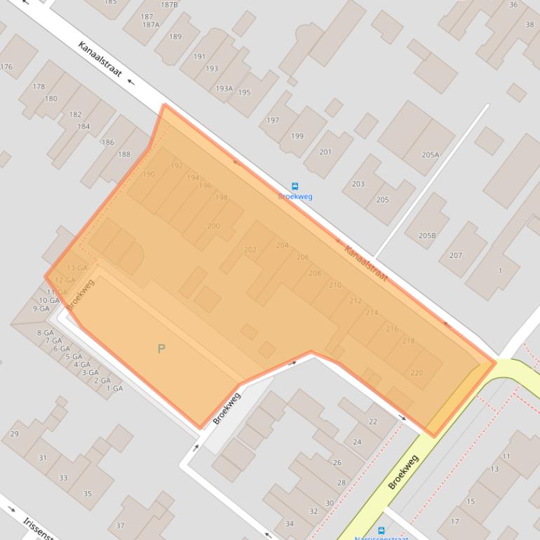 Kaart van postcodegebied 2161JW.