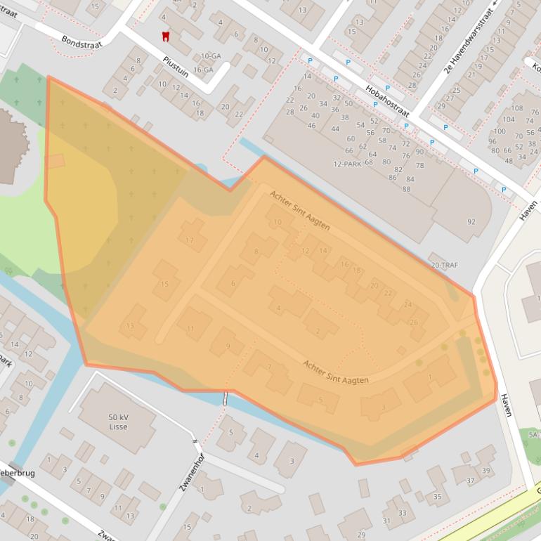 Kaart van postcodegebied 2161KA.