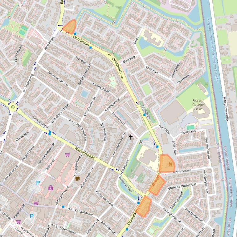 Kaart van postcodegebied 2161KC.