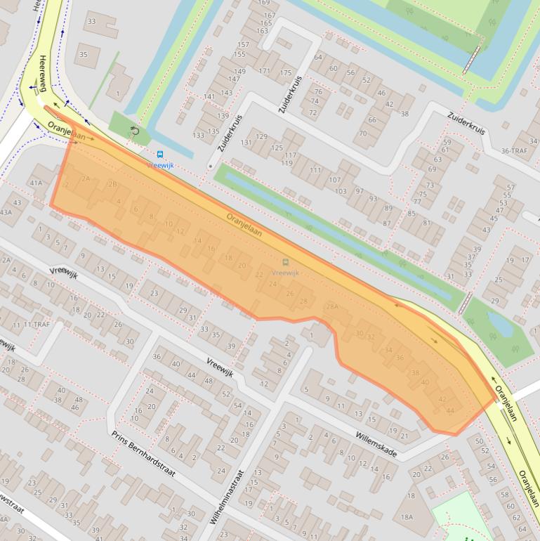 Kaart van postcodegebied 2161KE.