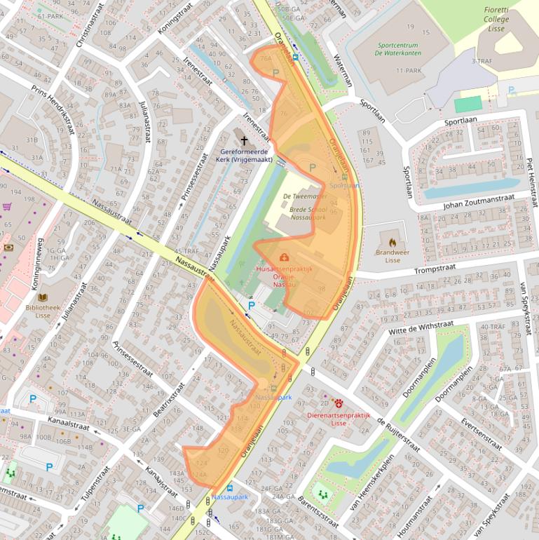 Kaart van postcodegebied 2161KH.