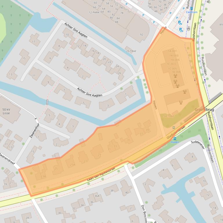 Kaart van postcodegebied 2161KS.