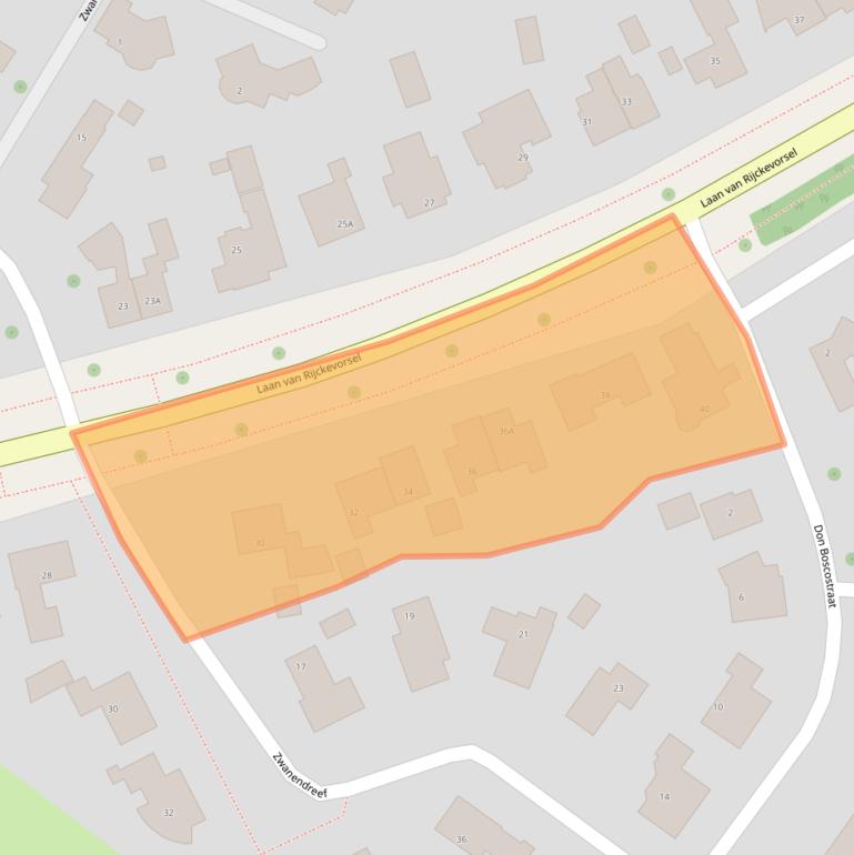 Kaart van postcodegebied 2161KV.