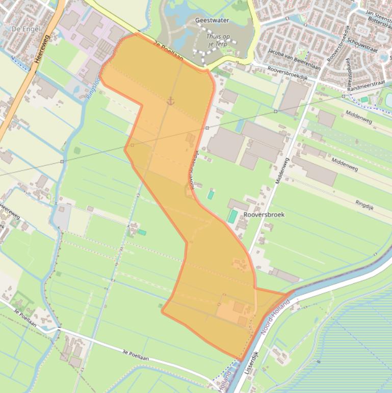 Kaart van postcodegebied 2161LL.