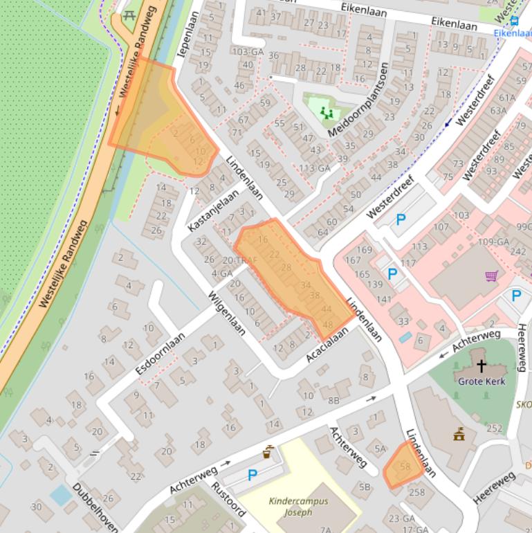 Kaart van postcodegebied 2161MH.