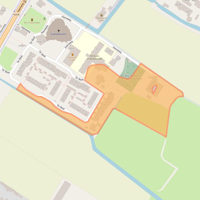 Kaart van postcodegebied 2161ND.