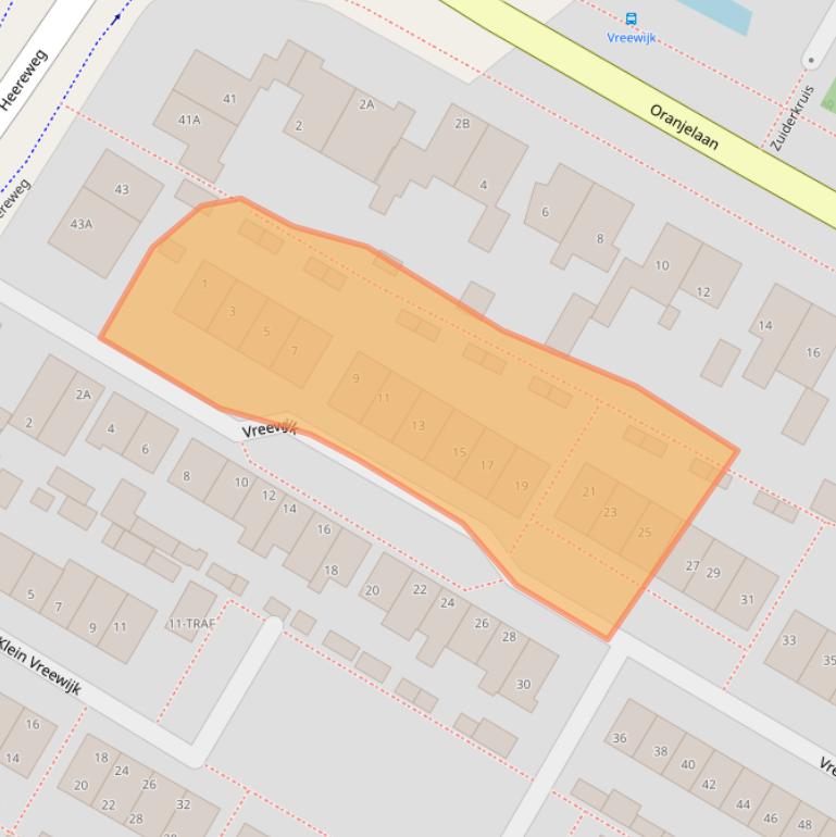 Kaart van postcodegebied 2161PA.