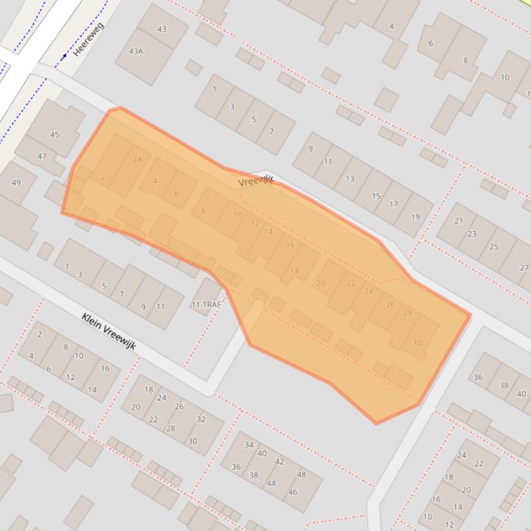 Kaart van postcodegebied 2161PC.