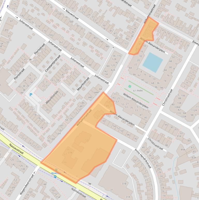 Kaart van postcodegebied 2161PH.