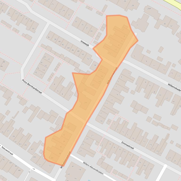 Kaart van postcodegebied 2161PJ.