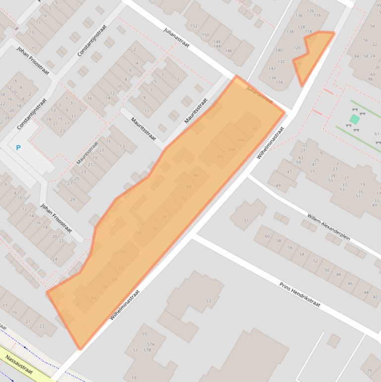 Kaart van postcodegebied 2161PK.