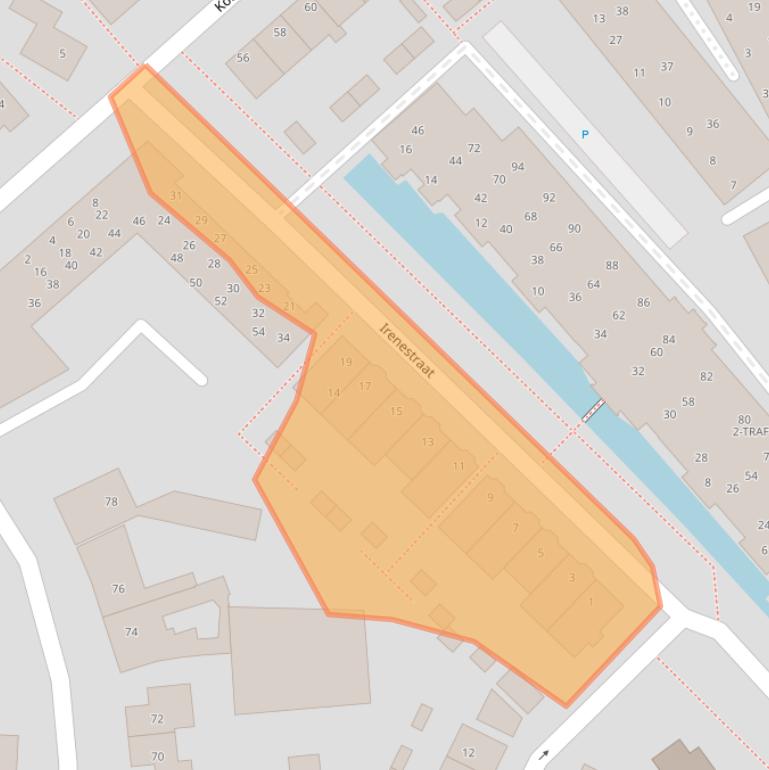 Kaart van postcodegebied 2161PW.