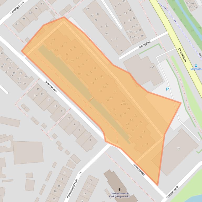 Kaart van postcodegebied 2161PZ.