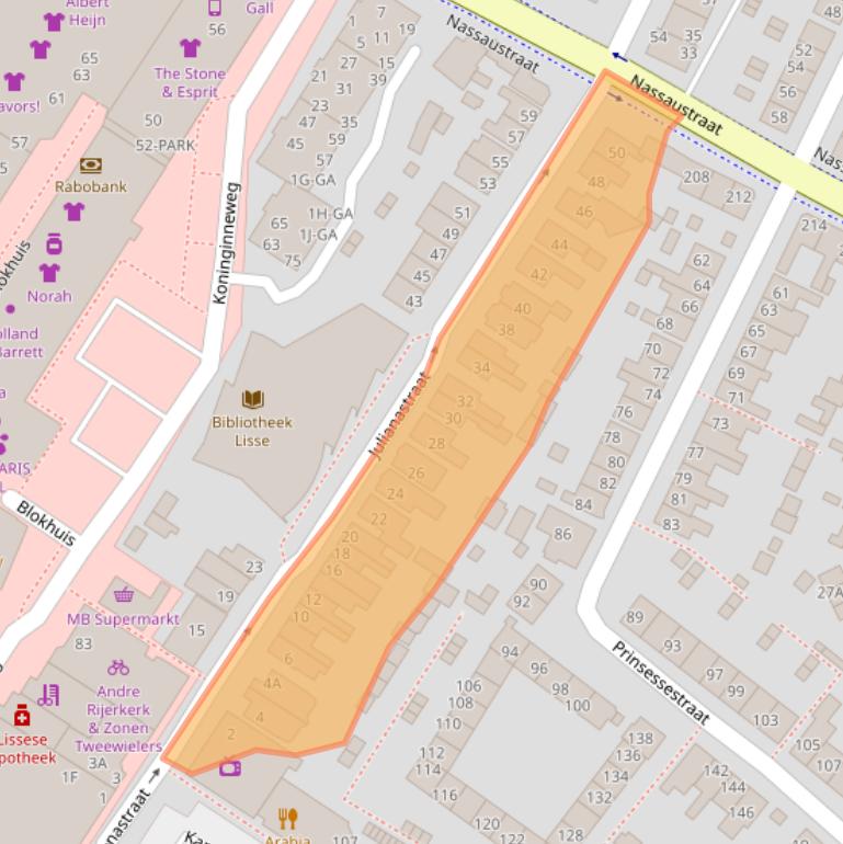 Kaart van postcodegebied 2161RD.