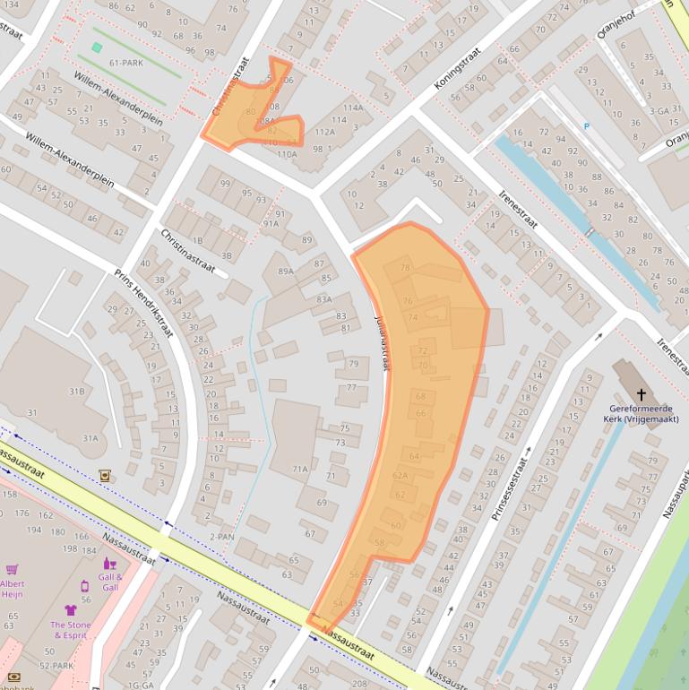 Kaart van postcodegebied 2161RE.