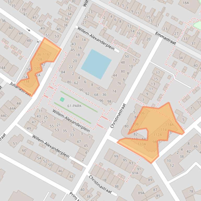 Kaart van postcodegebied 2161RG.