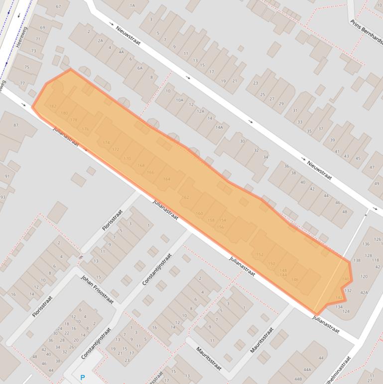 Kaart van postcodegebied 2161RH.