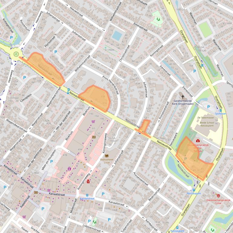 Kaart van postcodegebied 2161RJ.