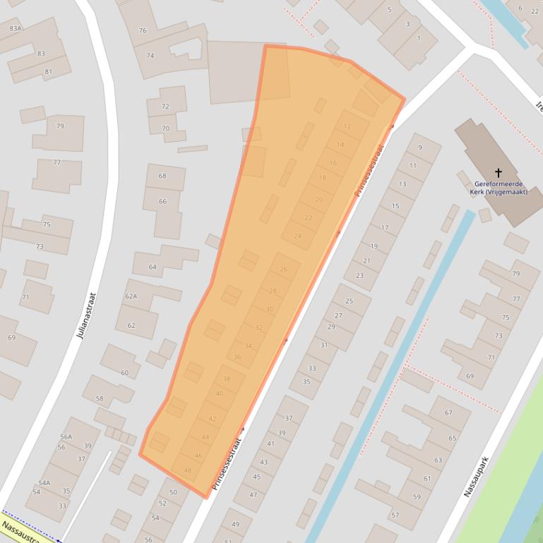 Kaart van postcodegebied 2161RP.