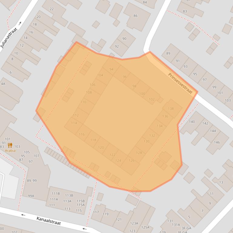 Kaart van postcodegebied 2161RS.