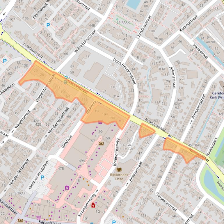 Kaart van postcodegebied 2161RX.