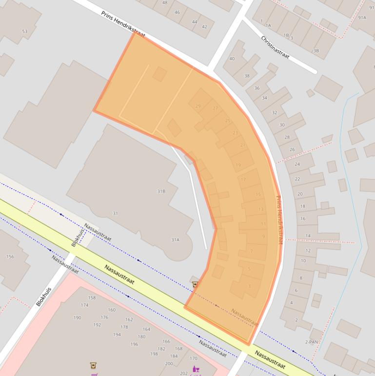 Kaart van postcodegebied 2161SC.