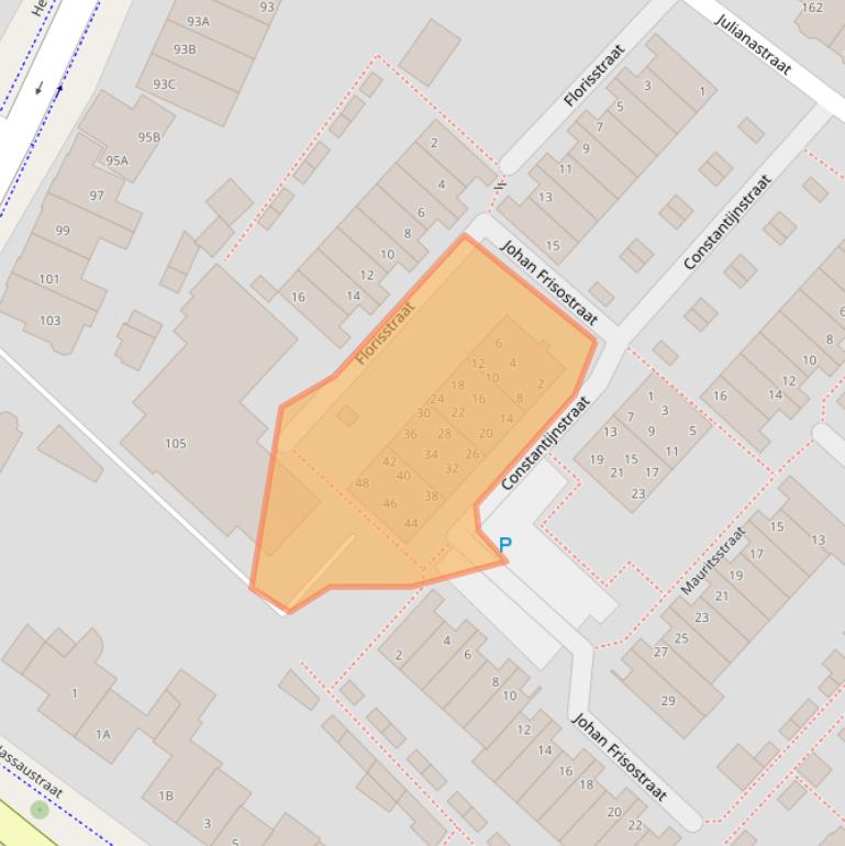 Kaart van postcodegebied 2161SK.