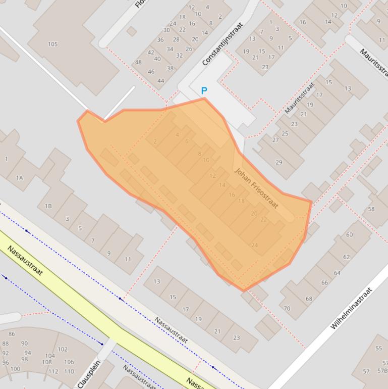 Kaart van postcodegebied 2161SL.