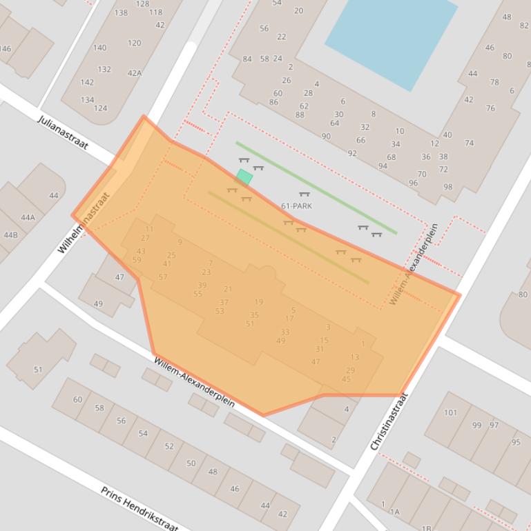 Kaart van postcodegebied 2161SN.