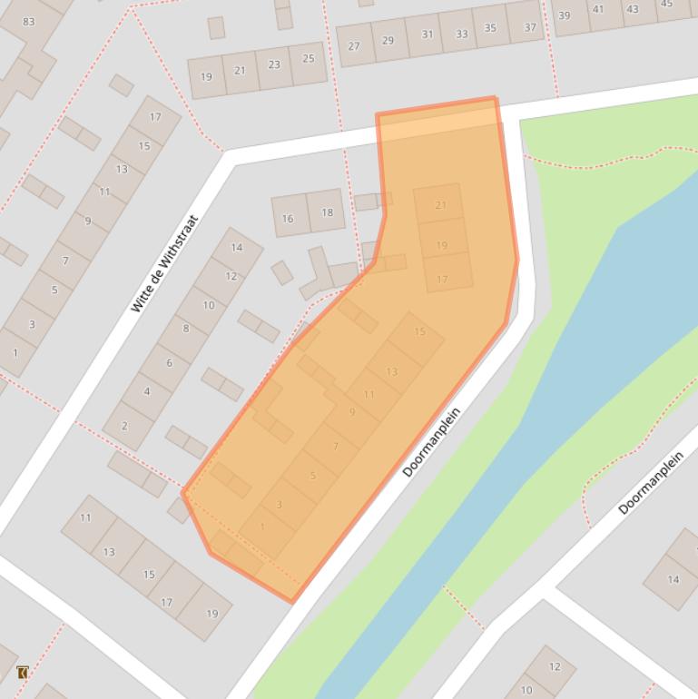Kaart van postcodegebied 2161TC.