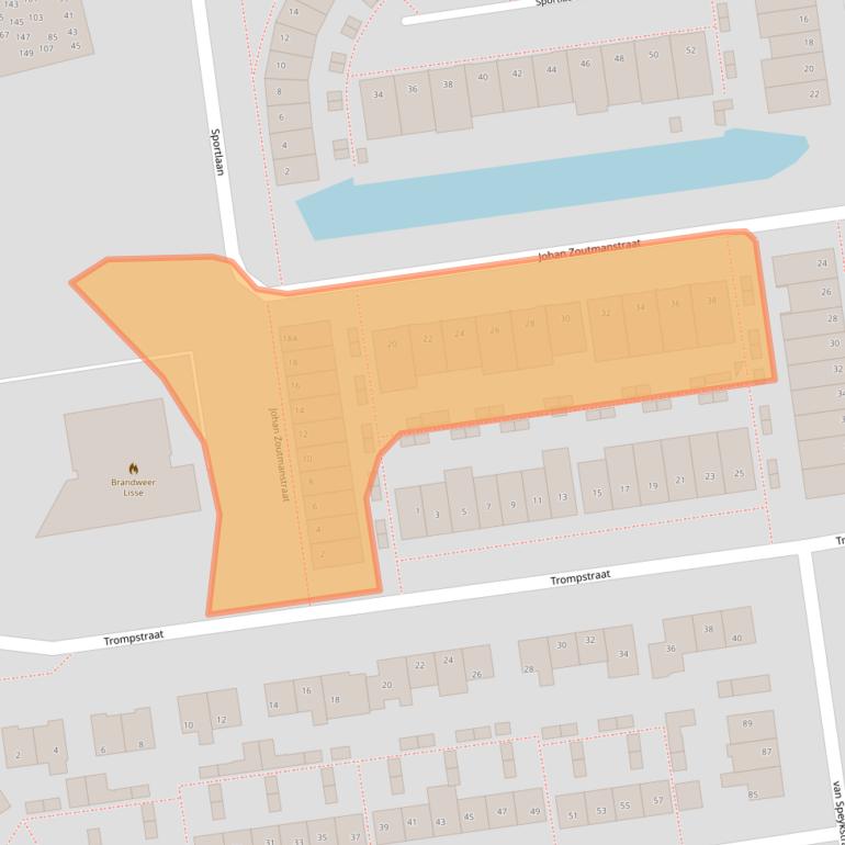 Kaart van postcodegebied 2161TR.