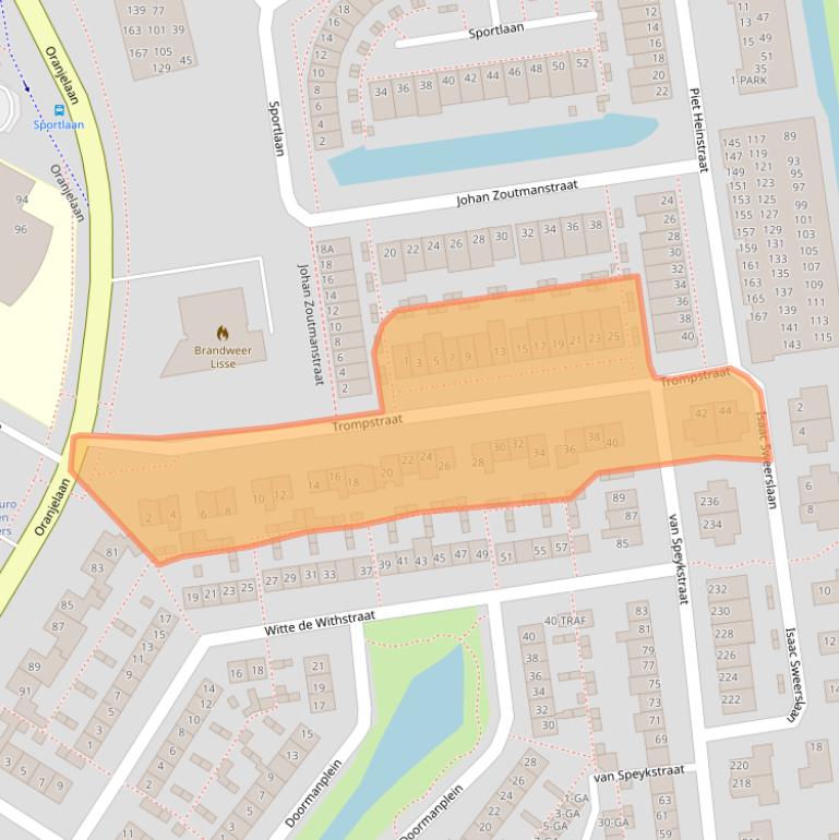 Kaart van postcodegebied 2161VC.
